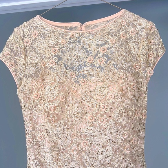 Clarisse bateau mermaid gold sequin size 4 evening gown - Picture 10 of 17